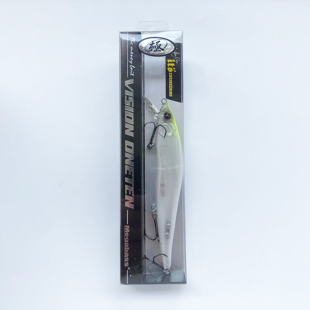 MEGABASS Vision 110 OneTen - GP Crystal Shad - Jerkbait Bass Lure MEGABASS Vision 110 OneTen - GP Crystal Shad - Jerkbait Bass Lure